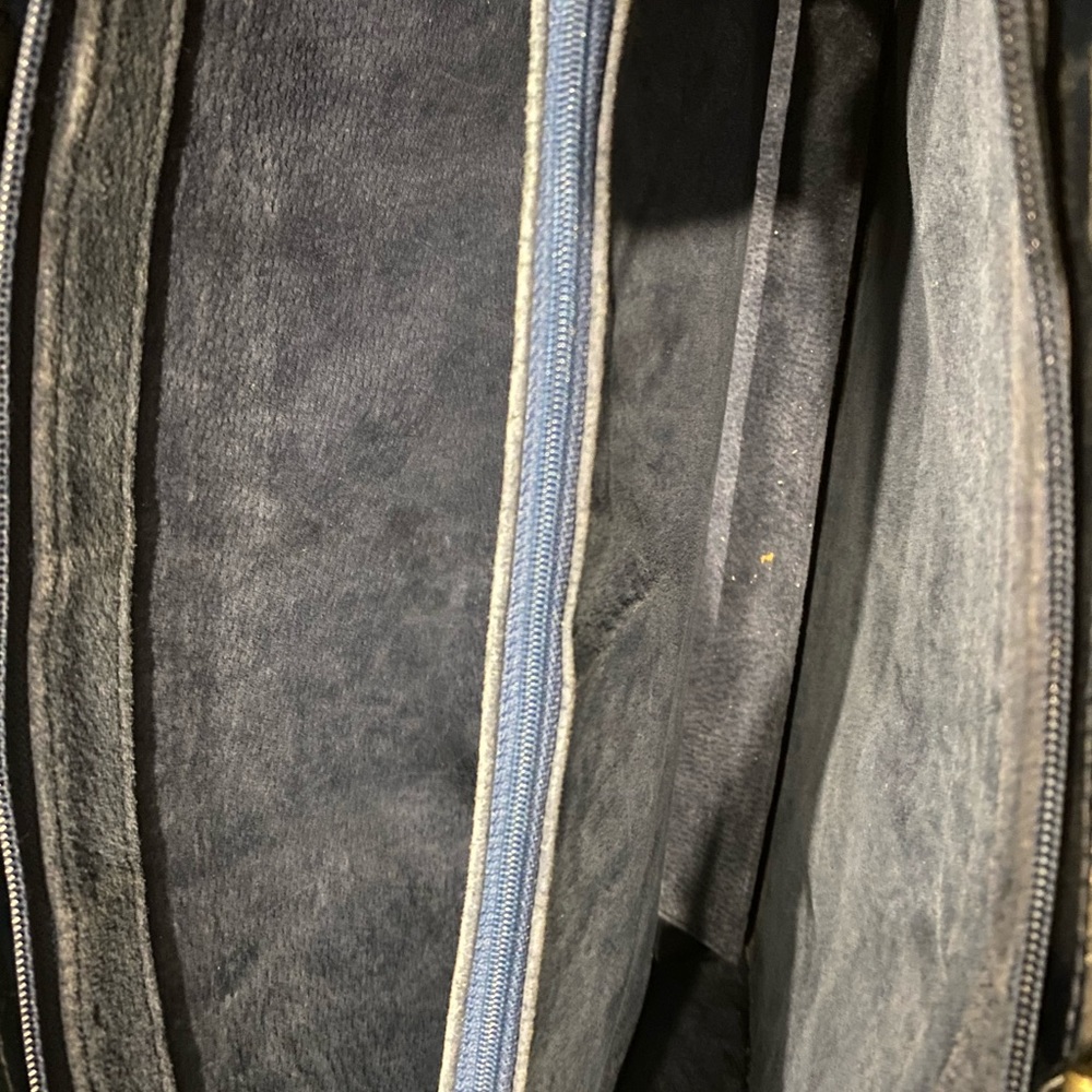 Vintage blue portfolio satchel laptop bag - Picture 6 of 6